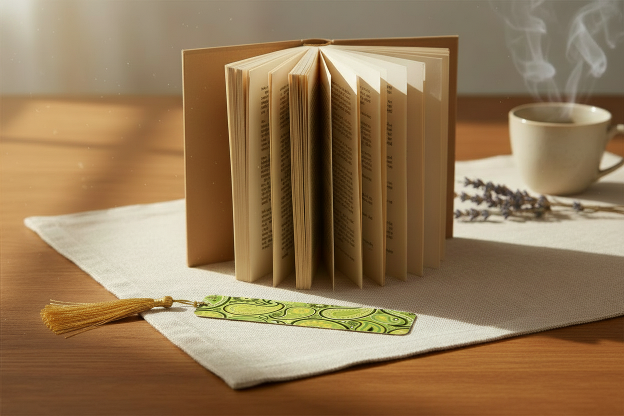 Bookmark with tassel on left only
