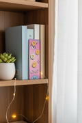 Emoji Bookmark with Matching Bookcase Backdrop